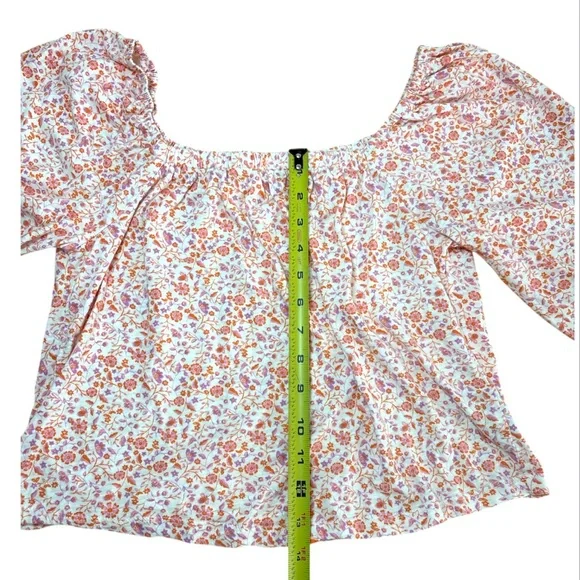 Sanctuary Chloe Floral Print Squareneck Flowy‎ Crop Coquette Top Size Small - Picture 6 of 9